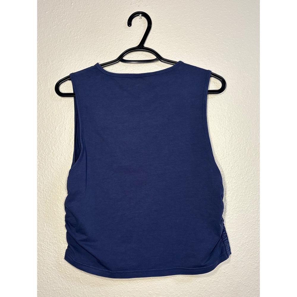 Pink Victoria's Secret Navy Blue Ruched Side Muscle Tank Top Womens XL - Picture 3 of 4